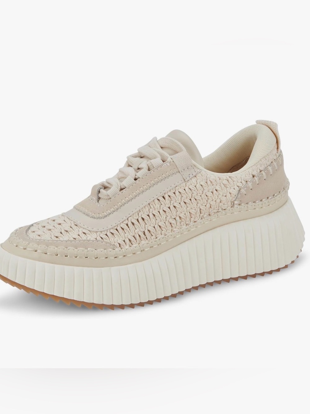 Dolce Vita Dolen Woven Platform Sneakers in Sandstone - Picture 3 of 7
